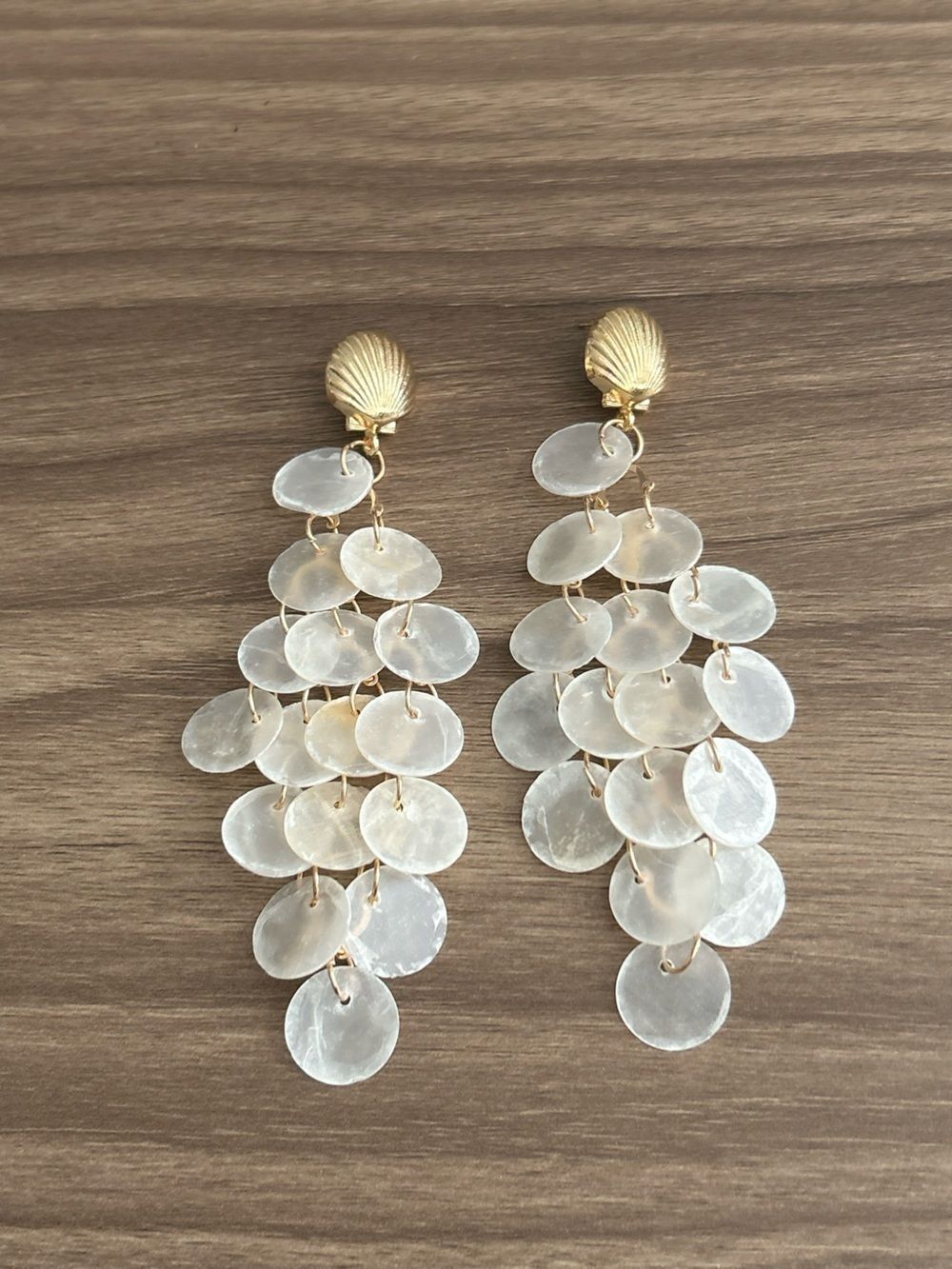 Shell drop earrings Q1206 - Picture 3 of 3
